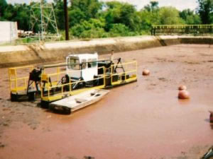 hydraulic dredging retention pond